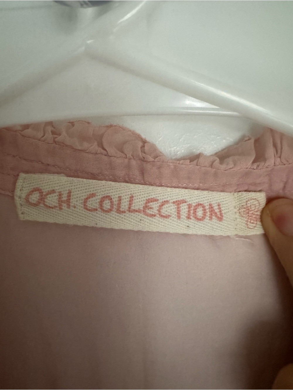 Dusty Rose Ruffle-Front Women's Blouse - Picture 2 of 2